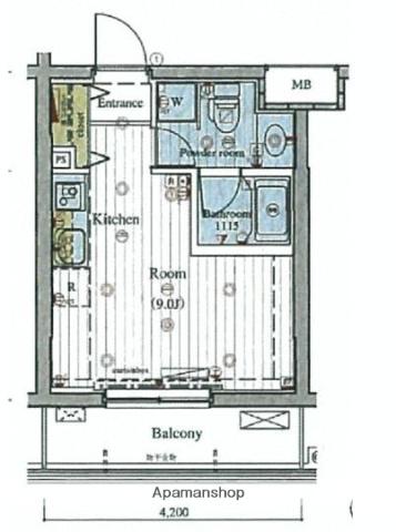 レグラス大岡山(ワンルーム/5階)の間取り写真