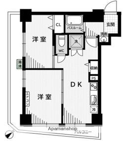 シャトレー五反田 7階階 間取り