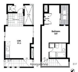 メゾン・デュ・ディズイット(1LDK/1階)の間取り写真