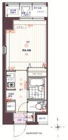 アランシア千鳥町(1K/7階)の間取り写真