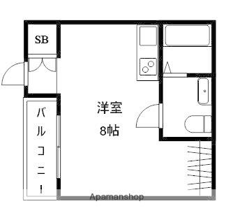 サンダーソンレジデンス(ワンルーム/4階)の間取り写真
