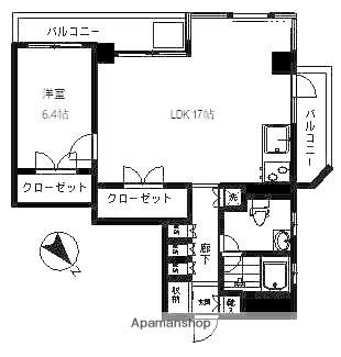 ヴィラ目黒本町(1LDK/3階)の間取り写真