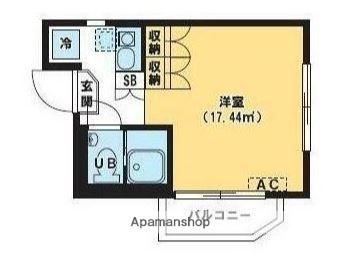 GALLERYVILLACHIDORIギャラリービラチ(1K/3階)の間取り写真