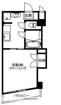 TAハイム(1K/1階)の間取り写真