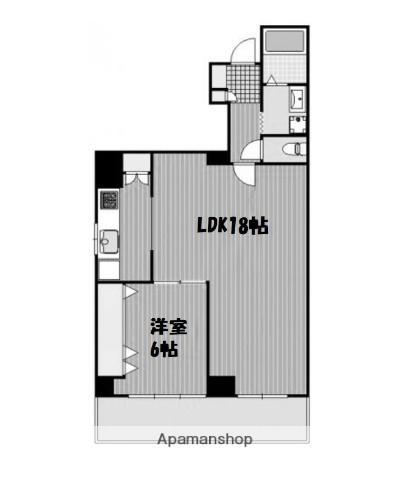 クレール武蔵小山(1LDK/4階)の間取り写真