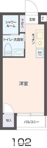 アリビオ中延(ワンルーム/1階)の間取り写真