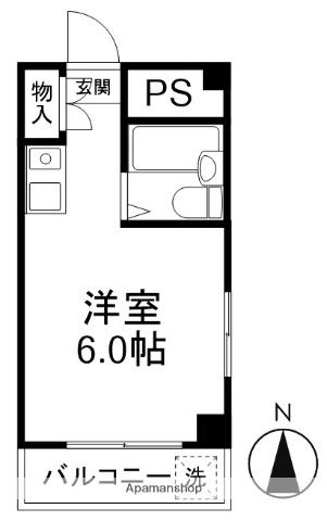 ティーエム千鳥(ワンルーム/4階)の間取り写真