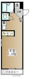 ロジュマンF(1K/2階)の間取り写真