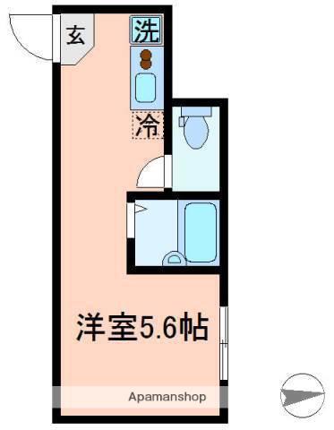 スカイスクエア西馬込(ワンルーム/2階)の間取り写真