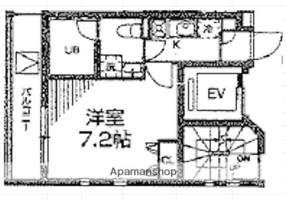 グランアセット自由が丘(1K/5階)の間取り写真