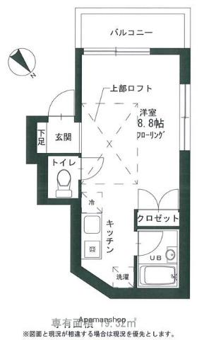 パルハイツ(ワンルーム/2階)の間取り写真