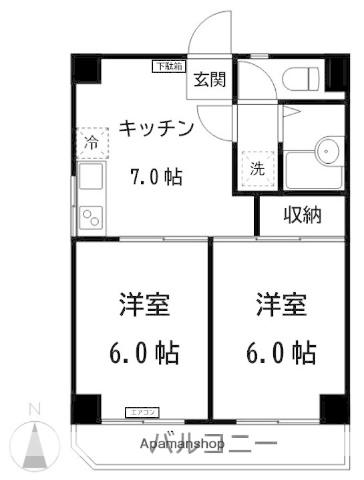 メゾンプルミエール 6階階 間取り