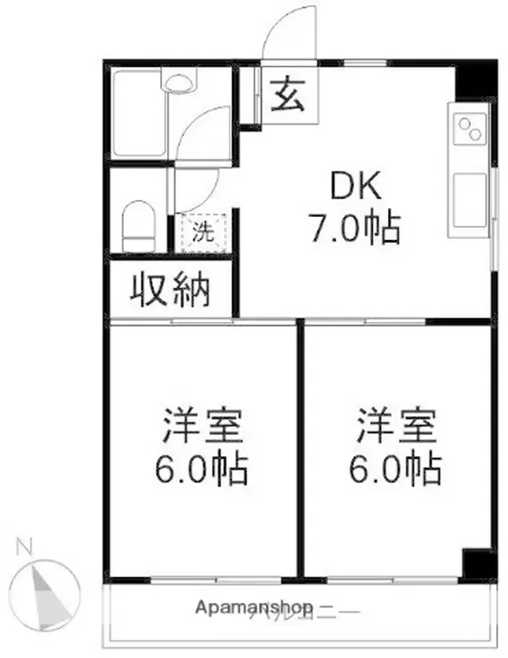 メゾンプルミエール 6階階 間取り