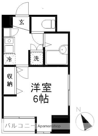 アネックスオマタ2(1K/4階)の間取り写真