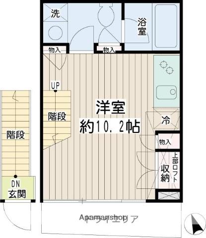 FLEG自由が丘EL(1K/2階)の間取り写真