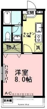 スピティ北村(1K/1階)の間取り写真