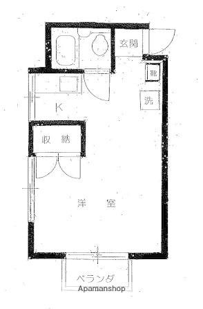 ドム・ミール(ワンルーム/2階)の間取り写真