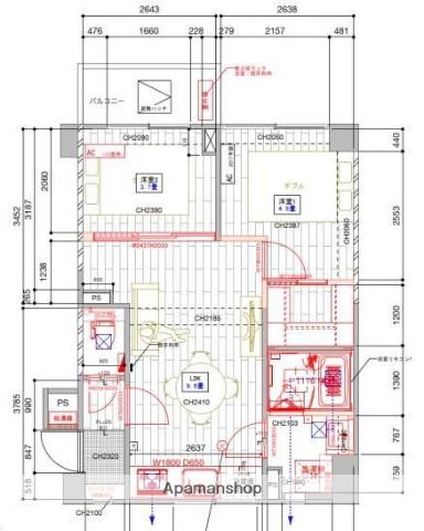 パティオ久が原(2LDK/2階)の間取り写真