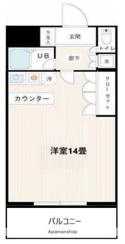 ベルデ南馬込(ワンルーム/2階)の間取り写真