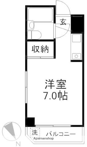 メゾンニッタ(ワンルーム/2階)の間取り写真