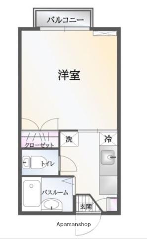 サントピア石川台(1K/2階)の間取り写真