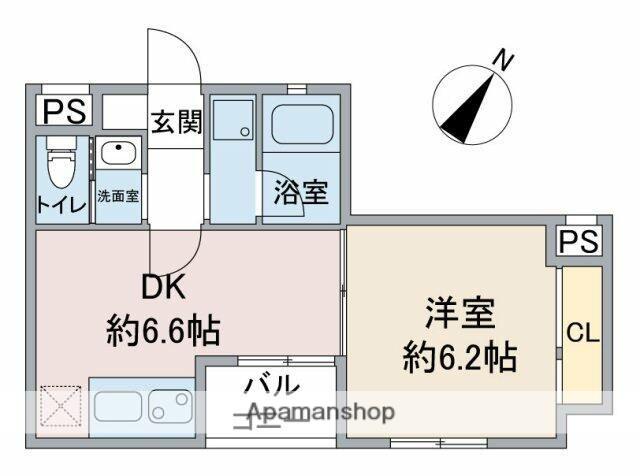 カサ ド アマリア(1DK/1階)の間取り写真