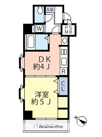 グランヴァン南雪谷(1DK/3階)の間取り写真