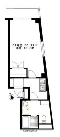 BCASA 東大井(1K/5階)の間取り写真