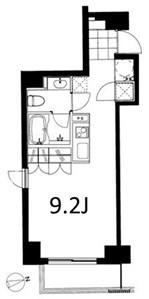 フレンシア麻布十番ノース(ワンルーム/5階)の間取り写真