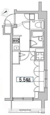 ブライズ品川南(1K/2階)の間取り写真