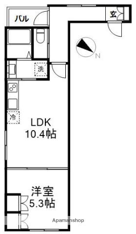 カーサグラシア(1LDK/3階)の間取り写真