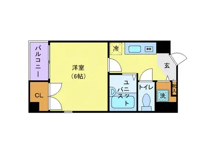 ヴィレ 日本橋箱崎(1K/7階)の間取り写真