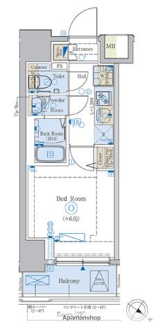 SS.FLAT北品川(1K/5階)の間取り写真