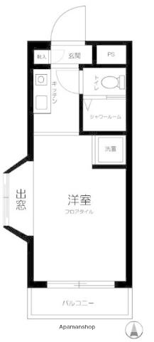 ステーションプラザ多摩川(1K/3階)の間取り写真