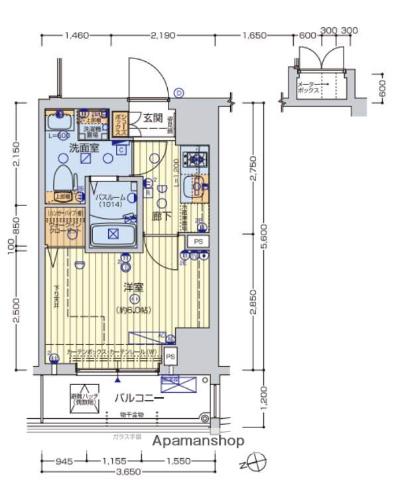 レオンコンフォート池田山(1K/8階)の間取り写真