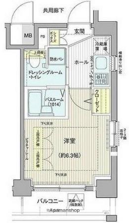 エステムプラザ品川アーバンヒルズ(1K/11階)の間取り写真