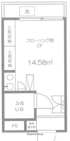 シティボックスⅢ(ワンルーム/3階)の間取り写真