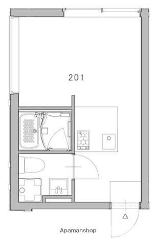 TRIAS白金台(ワンルーム/2階)の間取り写真