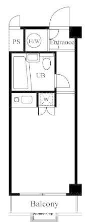 キャッスルマンション戸越公園(ワンルーム/3階)の間取り写真