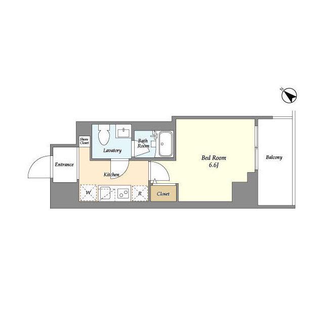 プライマル戸越銀座(1K/8階)の間取り写真