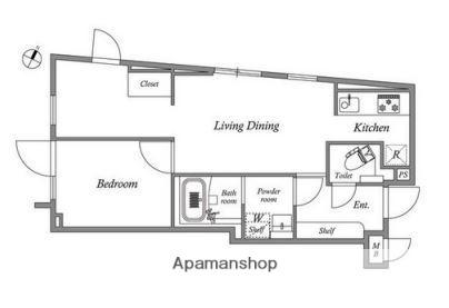 GRAN PASEO 碑文谷 ノース(1SLDK/3階)の間取り写真