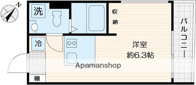 TRIAS531(ワンルーム/3階)の間取り写真