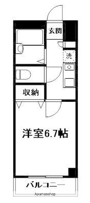 ステーションコーポ平和島(1K/3階)の間取り写真