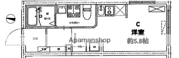プラチナフォルム御嶽山(ワンルーム/1階)の間取り写真