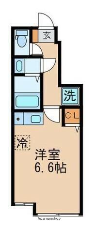 コンフォルトⅩ(ワンルーム/1階)の間取り写真