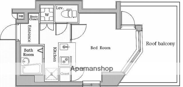 FORTISⅡ(1K/3階)の間取り写真