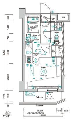 シーフォルム西大井(ワンルーム/2階)の間取り写真