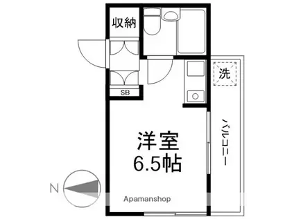 ストーン山王Ⅱ(ワンルーム/2階)の間取り写真