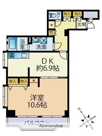サンハイツ大森(1LDK/7階)の間取り写真