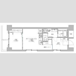 プライムアーバン目黒リバーフロント(1LDK/13階)の間取り写真